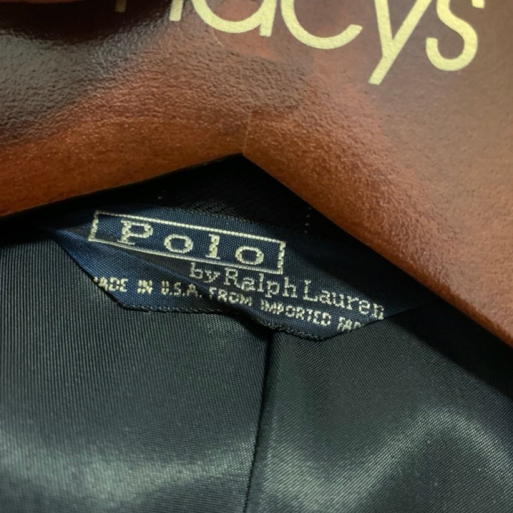 Ralph Lauren Double Breasted Pinstripe Dark Navy 2 Piece Suit 42L - Picture 4 of 9